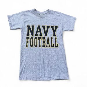 Vintage navy football  Men's Grey T-shirt singlestich